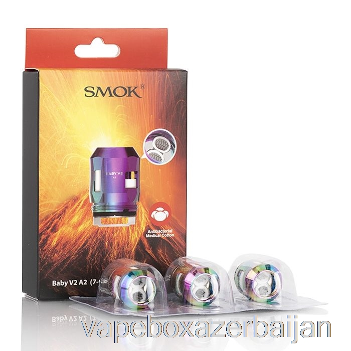 Vape Box Azerbaijan SMOK TFV8 Baby V2 Replacement Coils 0.2ohm Baby V2 A2 Dual Coils (Rainbow)